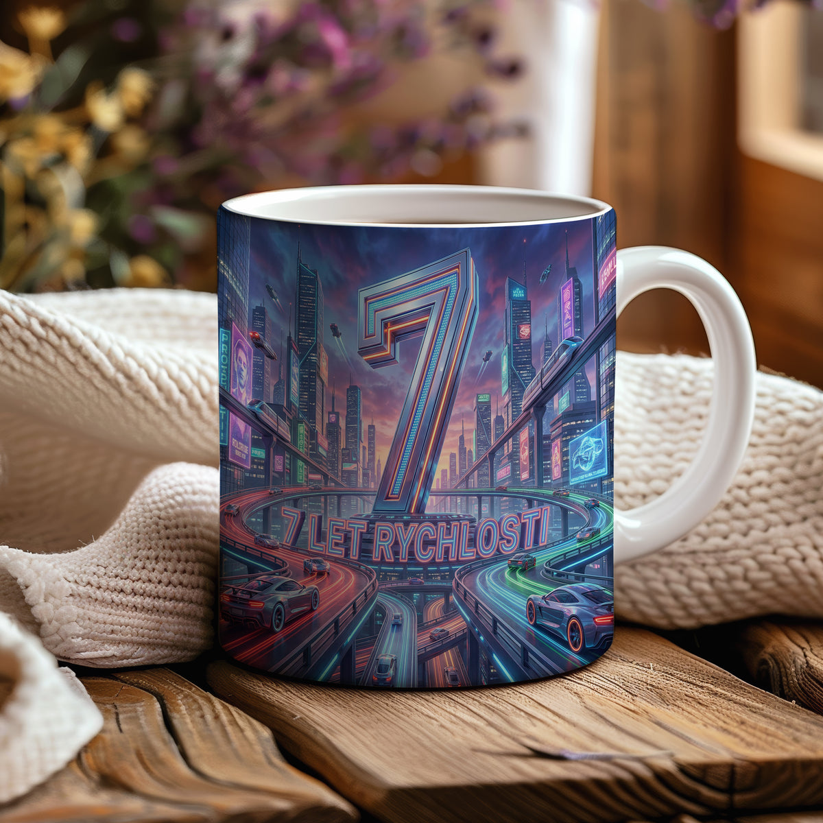Narozeninový hrnek 7 let – 7 LET RYCHLOSTI