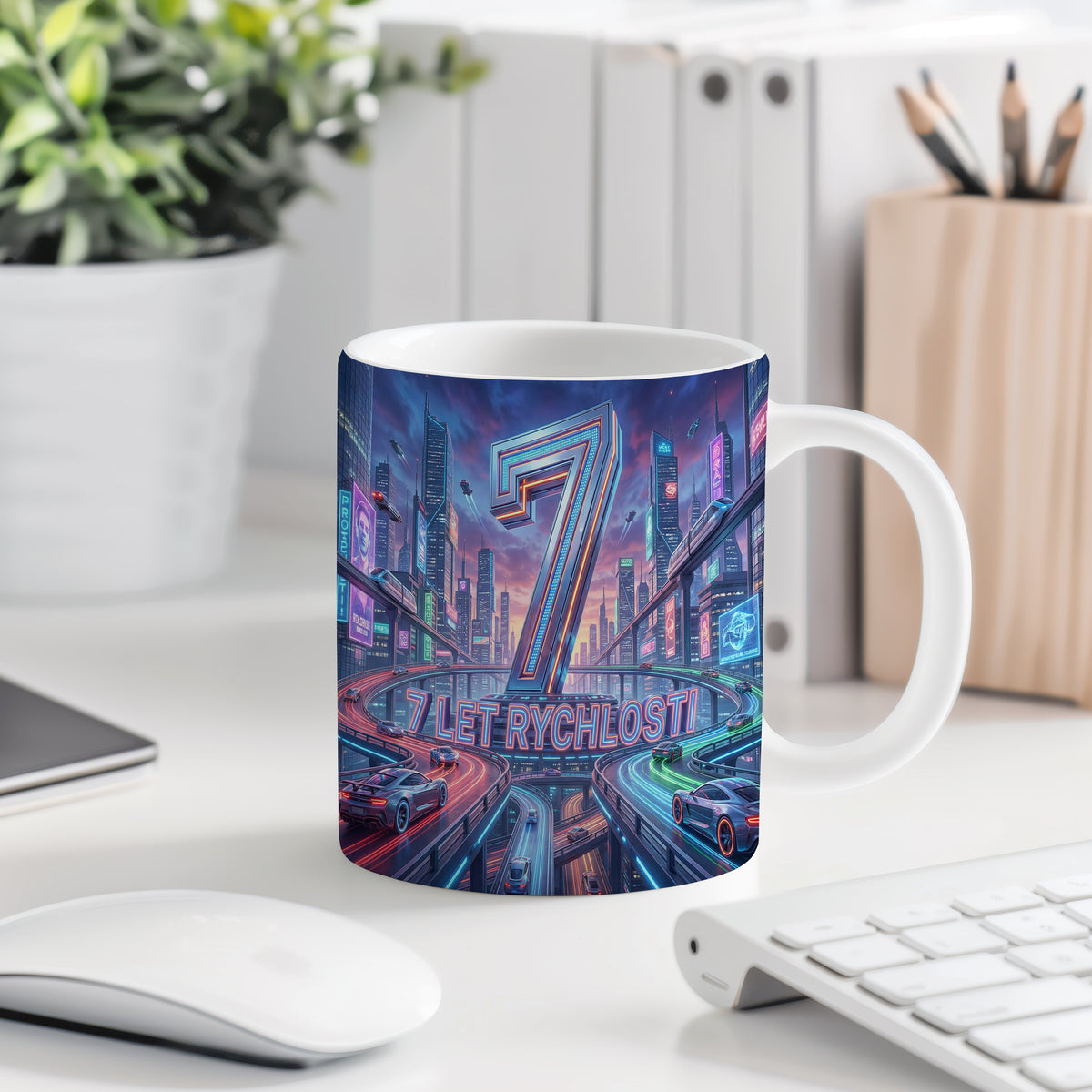 Narozeninový hrnek 7 let – 7 LET RYCHLOSTI