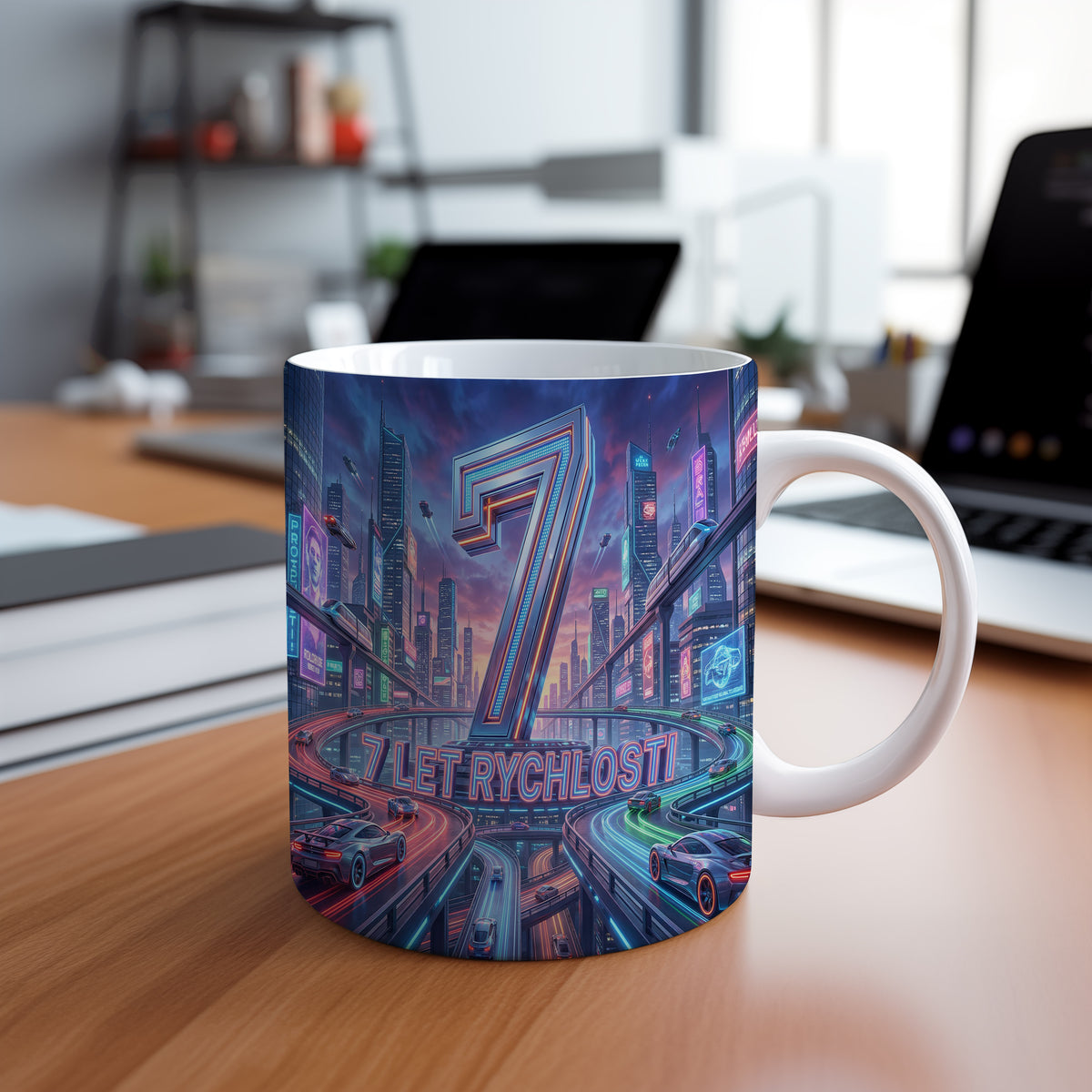 Narozeninový hrnek 7 let – 7 LET RYCHLOSTI