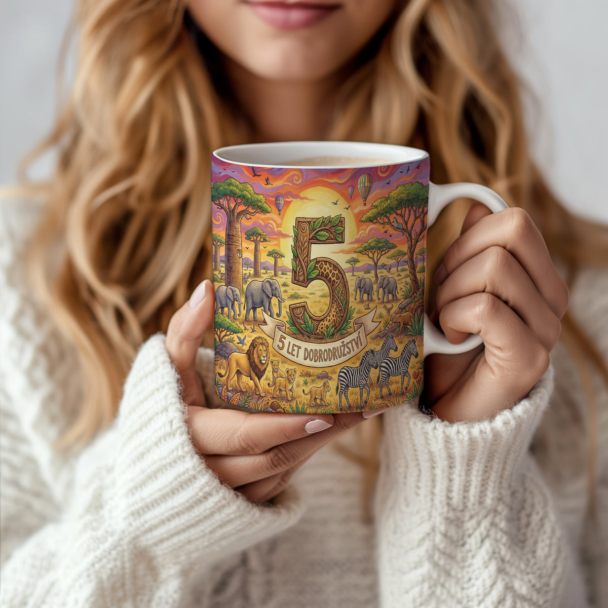 Narozeninový hrnek 5 let – 5 LET DOBRODRUŽSTVÍ