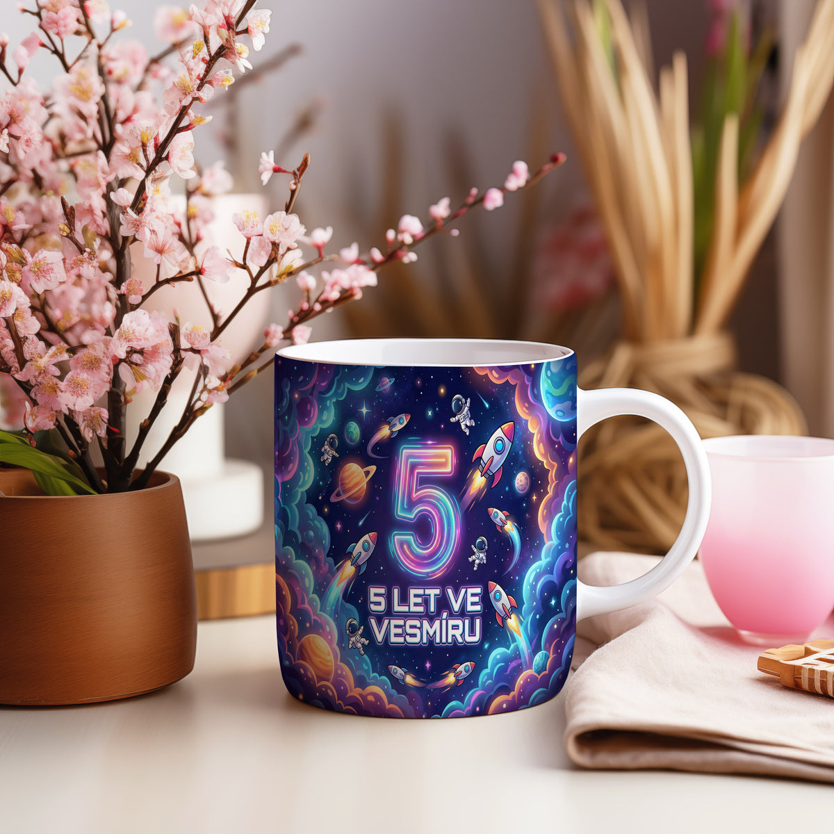 Narozeninový hrnek 5 let – 5 LET VE VESMÍRU
