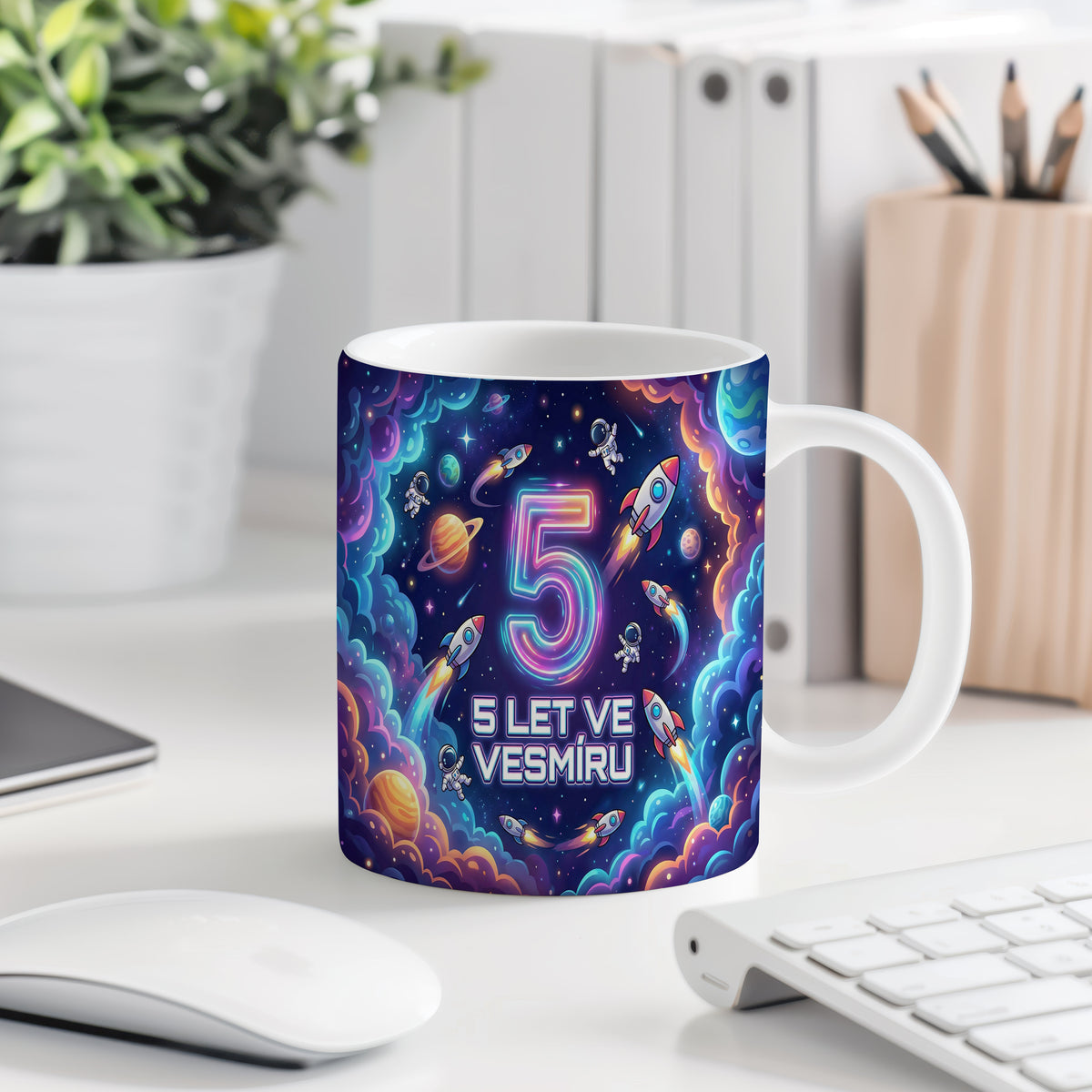 Narozeninový hrnek 5 let – 5 LET VE VESMÍRU