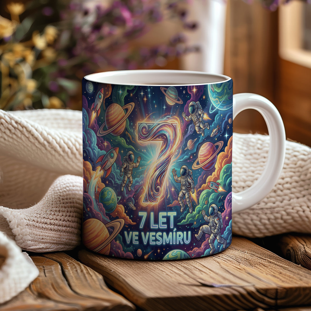 Narozeninový hrnek 7 let – 7 LET VE VESMÍRU