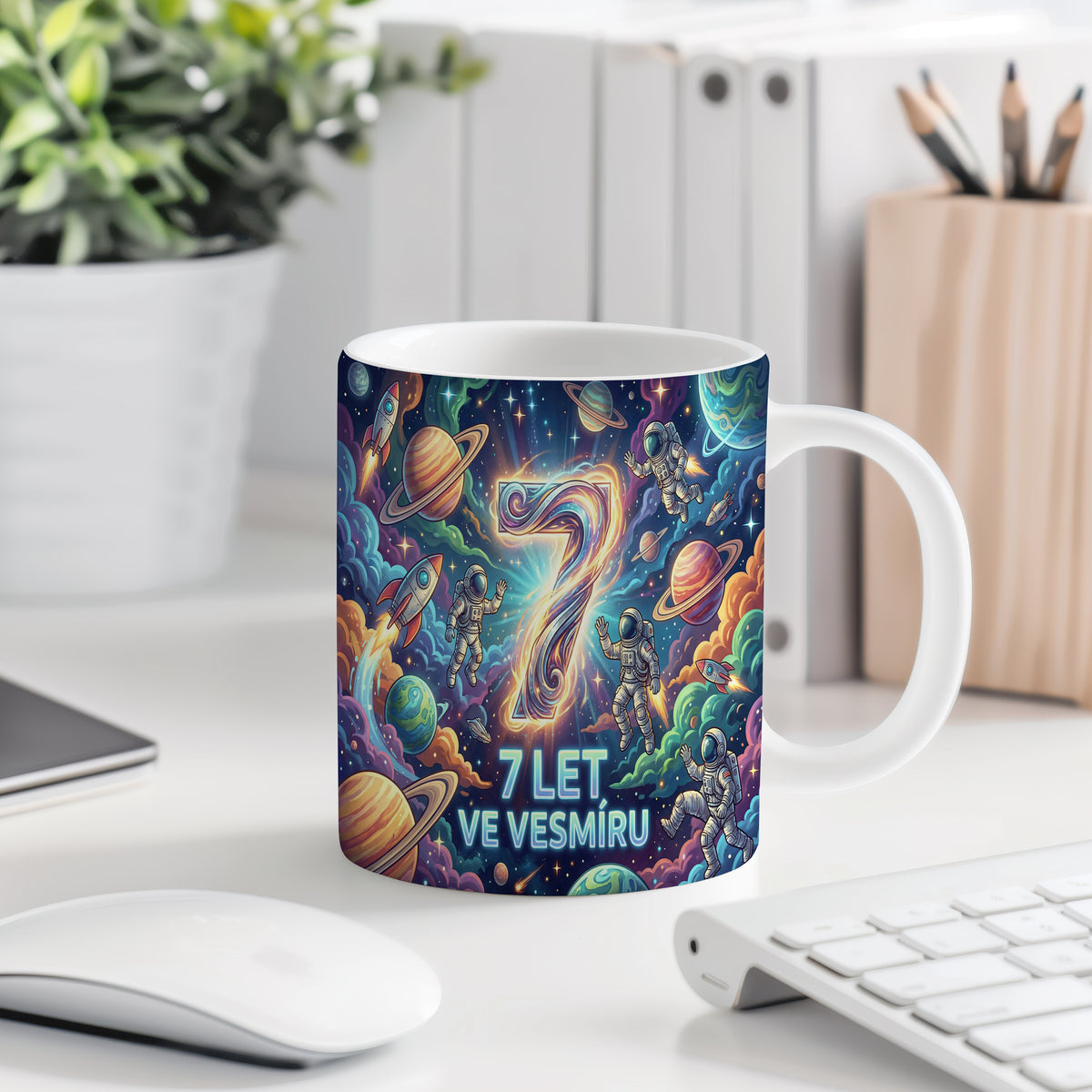Narozeninový hrnek 7 let – 7 LET VE VESMÍRU