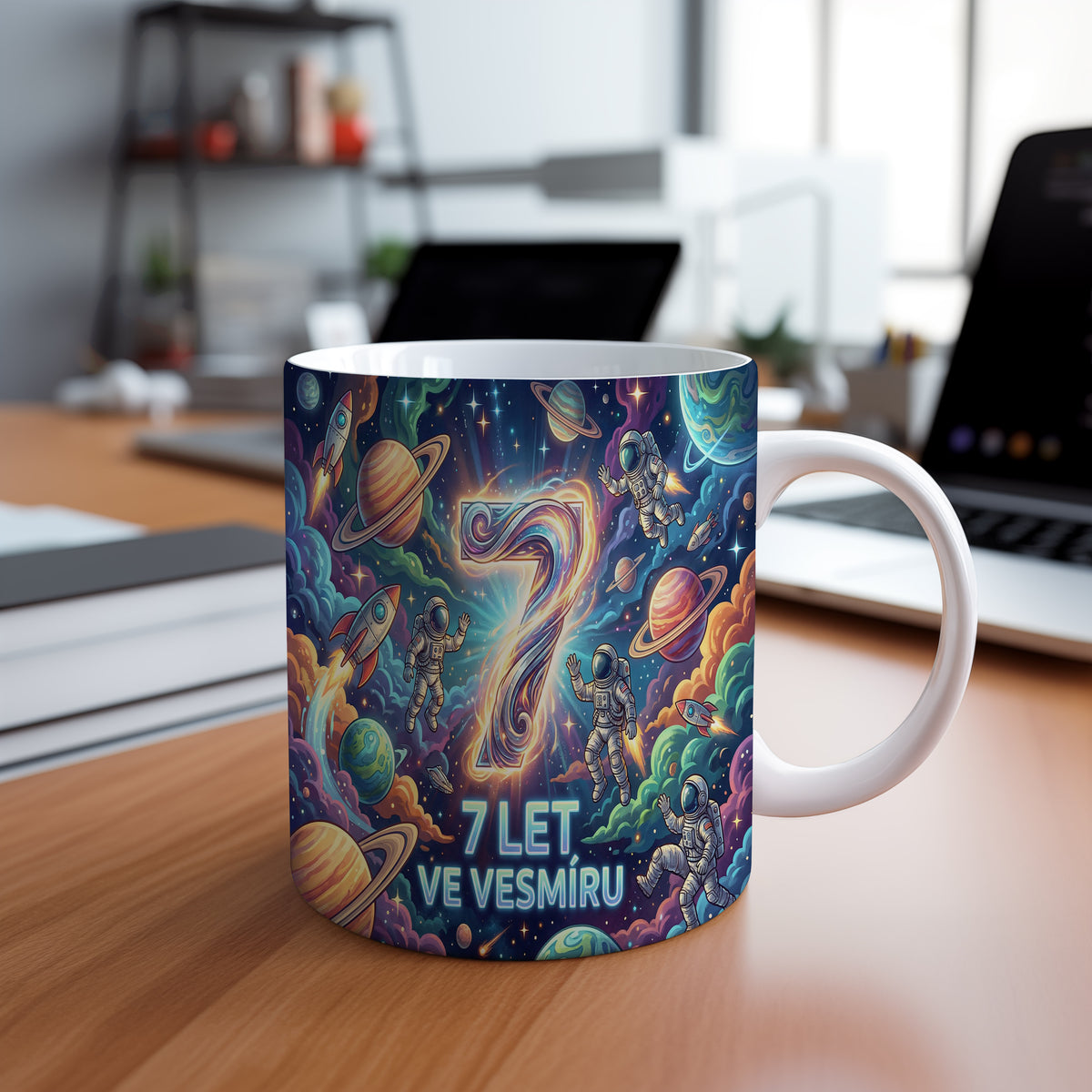 Narozeninový hrnek 7 let – 7 LET VE VESMÍRU