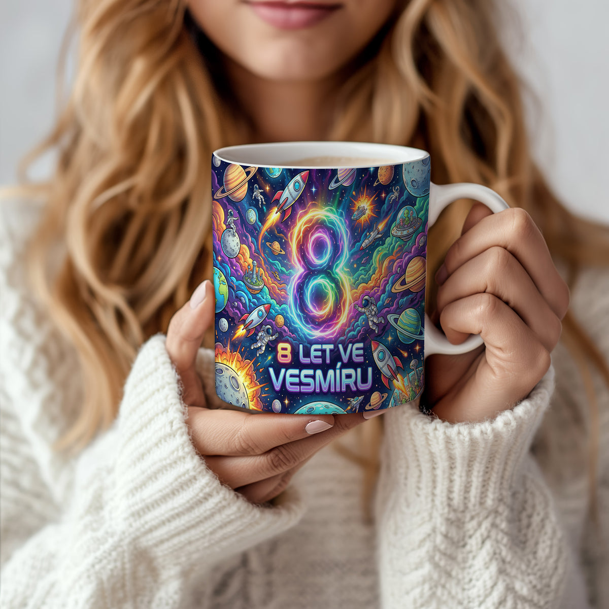 Narozeninový hrnek 8 let – 8 LET VE VESMÍRU