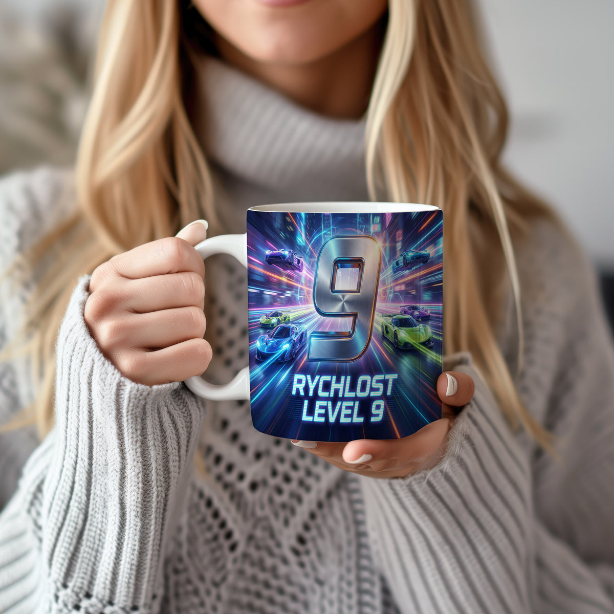 Narozeninový hrnek 9 let – RYCHLOST LEVEL 9
