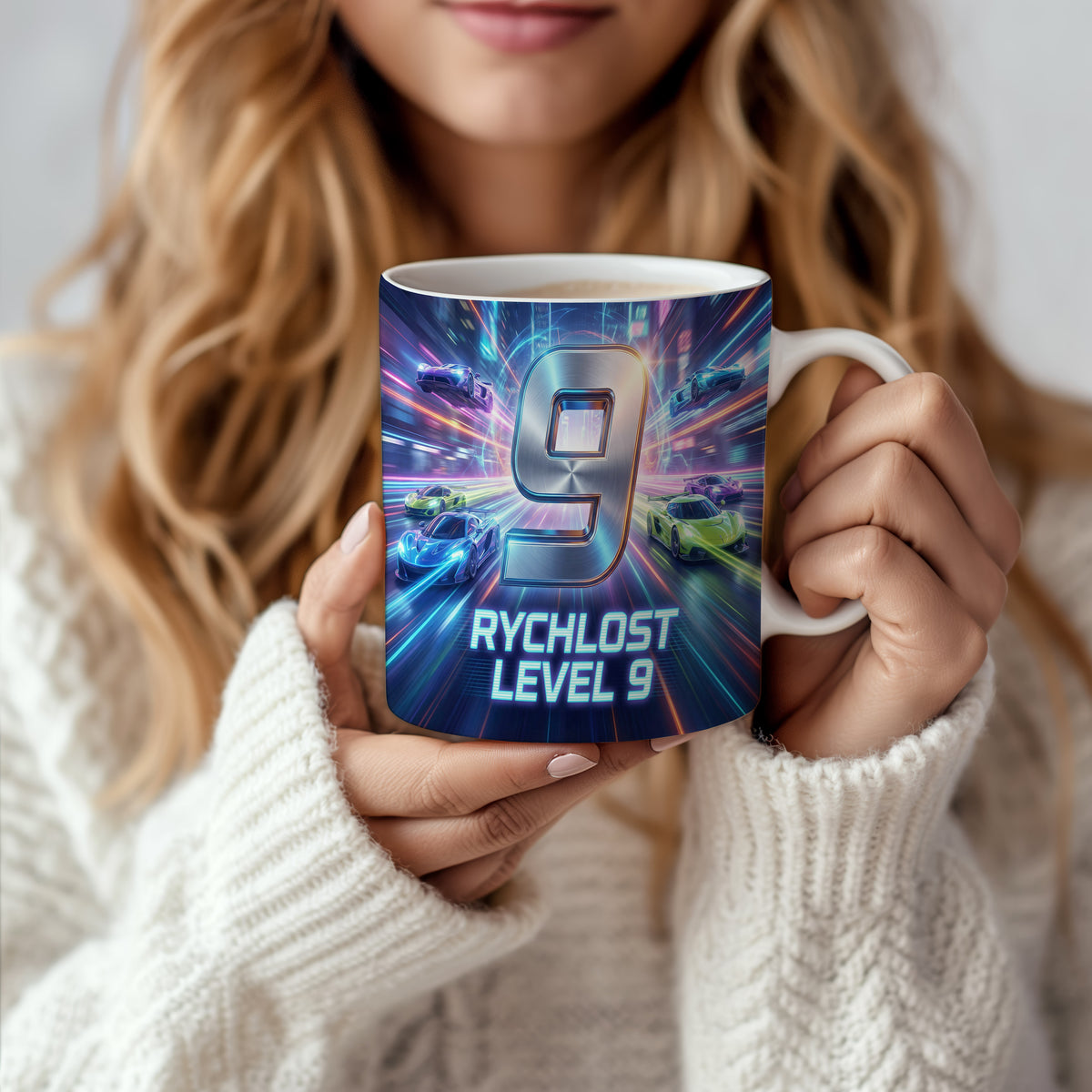 Narozeninový hrnek 9 let – RYCHLOST LEVEL 9