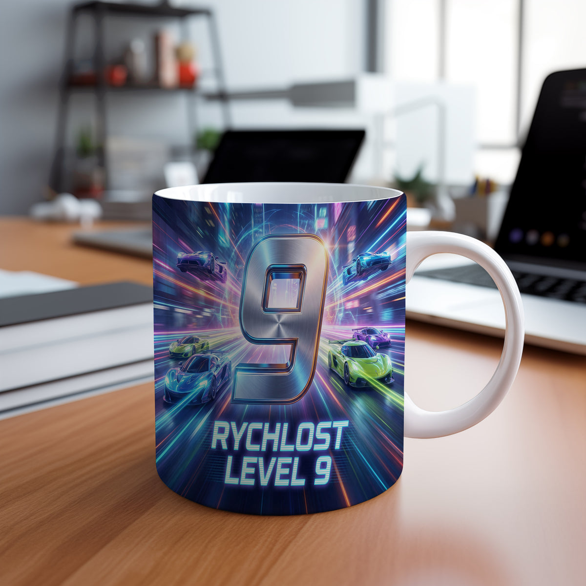 Narozeninový hrnek 9 let – RYCHLOST LEVEL 9