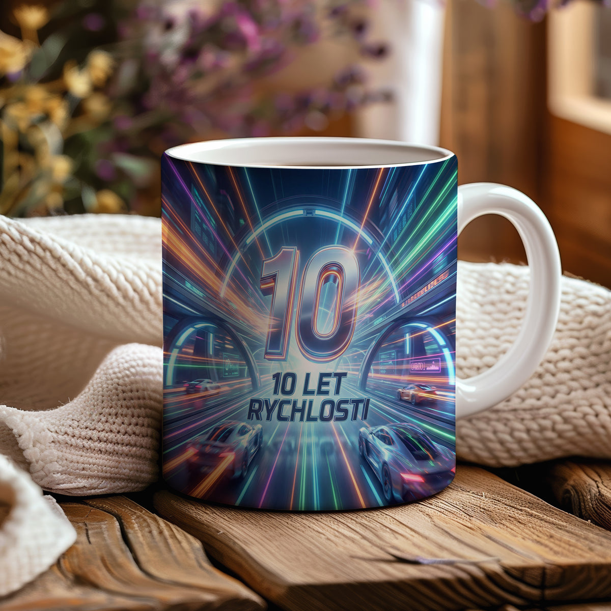 Narozeninový hrnek 10 let – 10 LET RYCHLOSTI