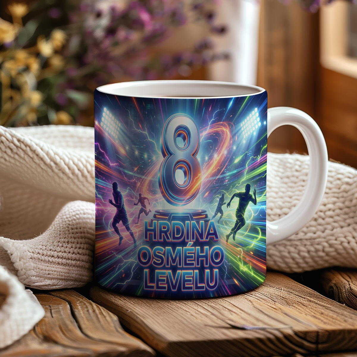Narozeninový hrnek 8 let – HRDINA OSMÉHO LEVELU