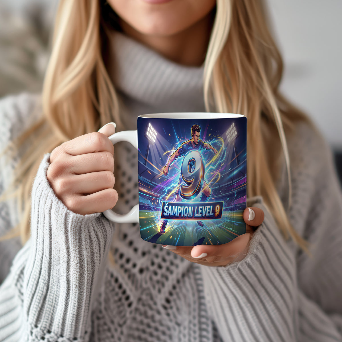 Narozeninový hrnek 9 let – ŠAMPION LEVEL 9