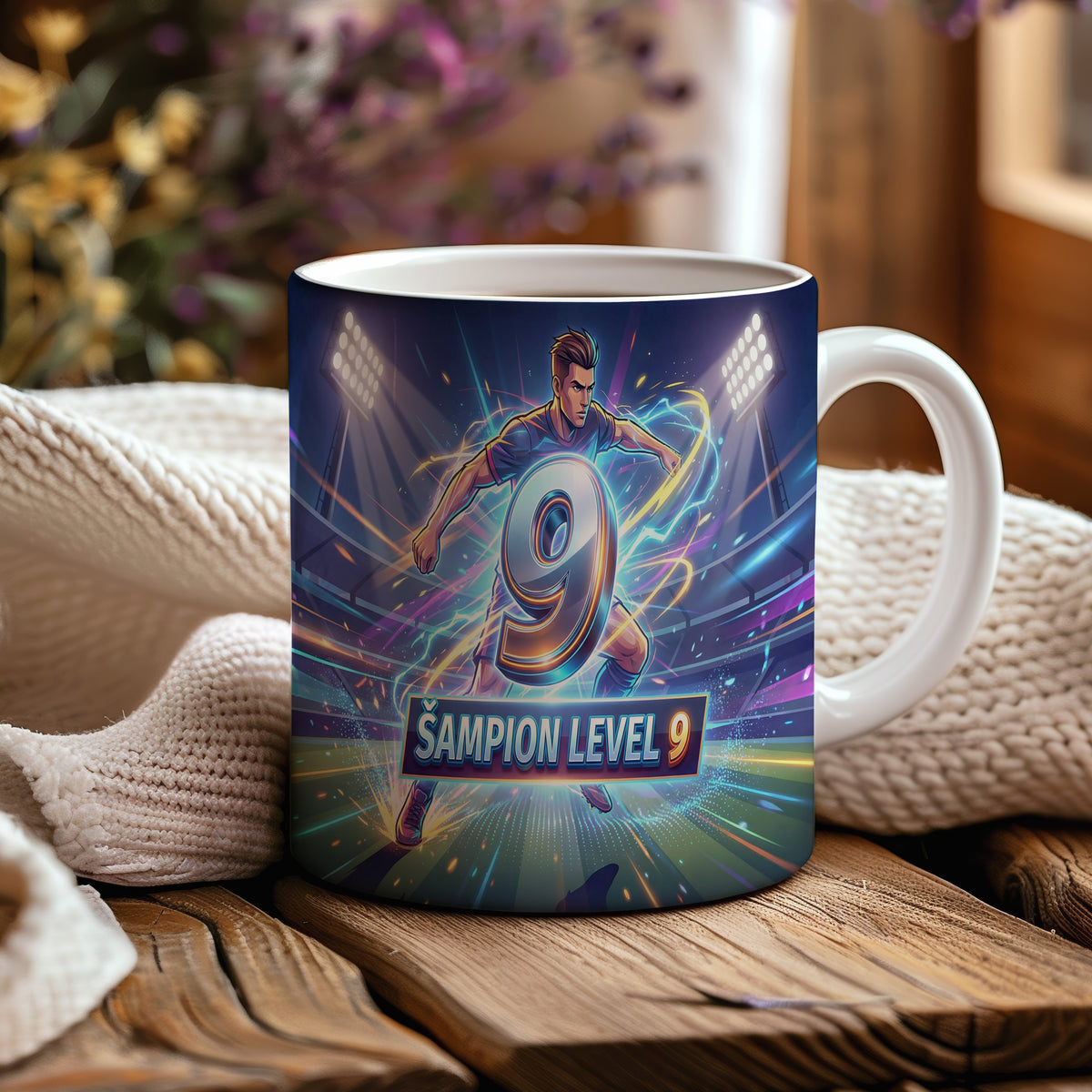 Narozeninový hrnek 9 let – ŠAMPION LEVEL 9