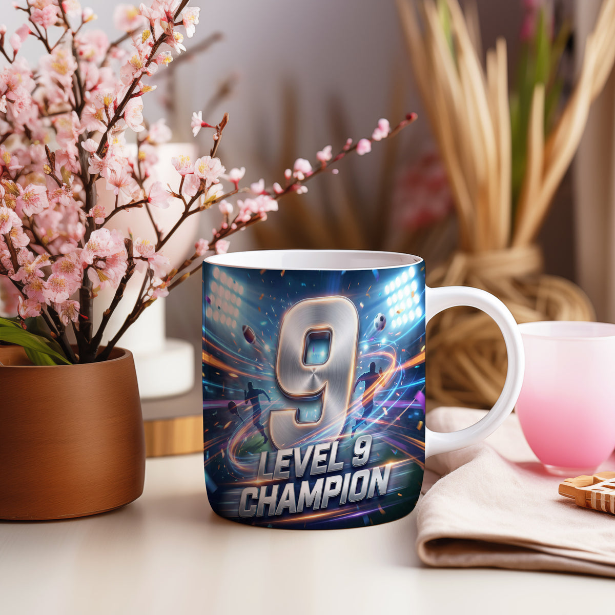 Narozeninový hrnek 9 let – LEVEL 9 CHAMPION
