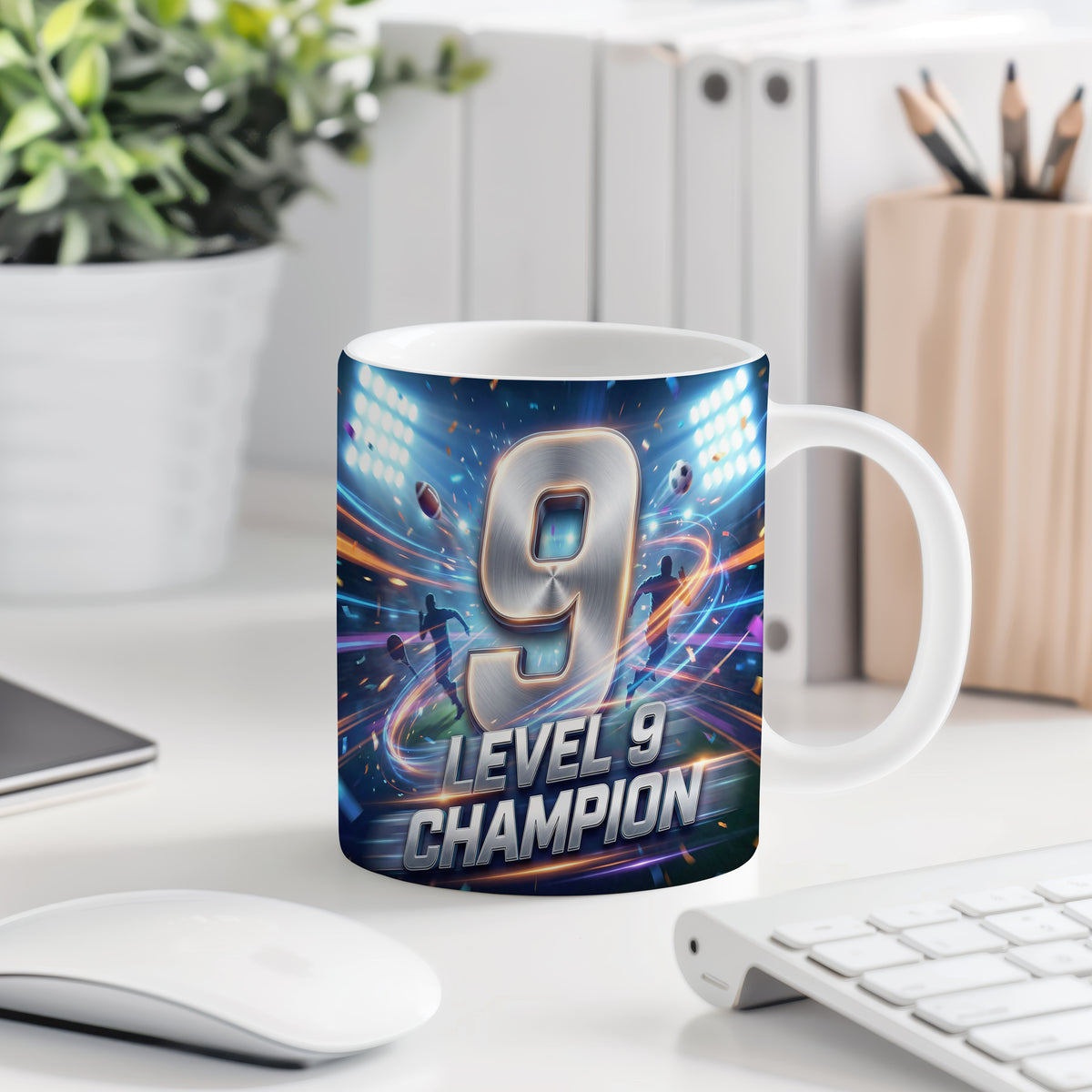 Narozeninový hrnek 9 let – LEVEL 9 CHAMPION