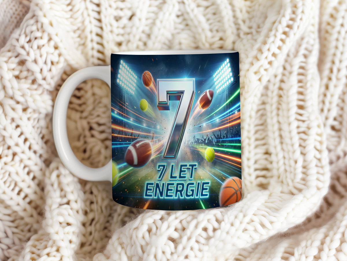 Narozeninový hrnek 7 let – 7 LET ENERGIE