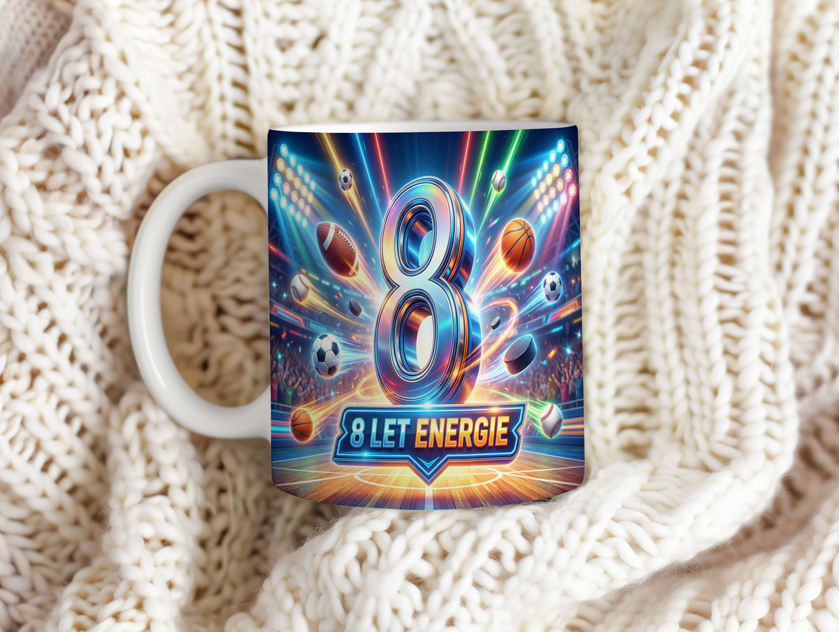Narozeninový hrnek 8 let – 8 LET ENERGIE