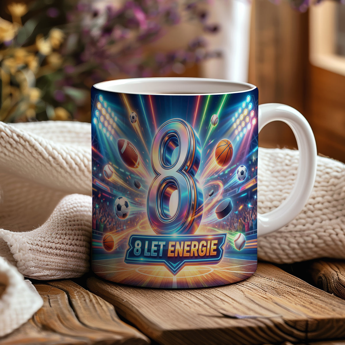 Narozeninový hrnek 8 let – 8 LET ENERGIE