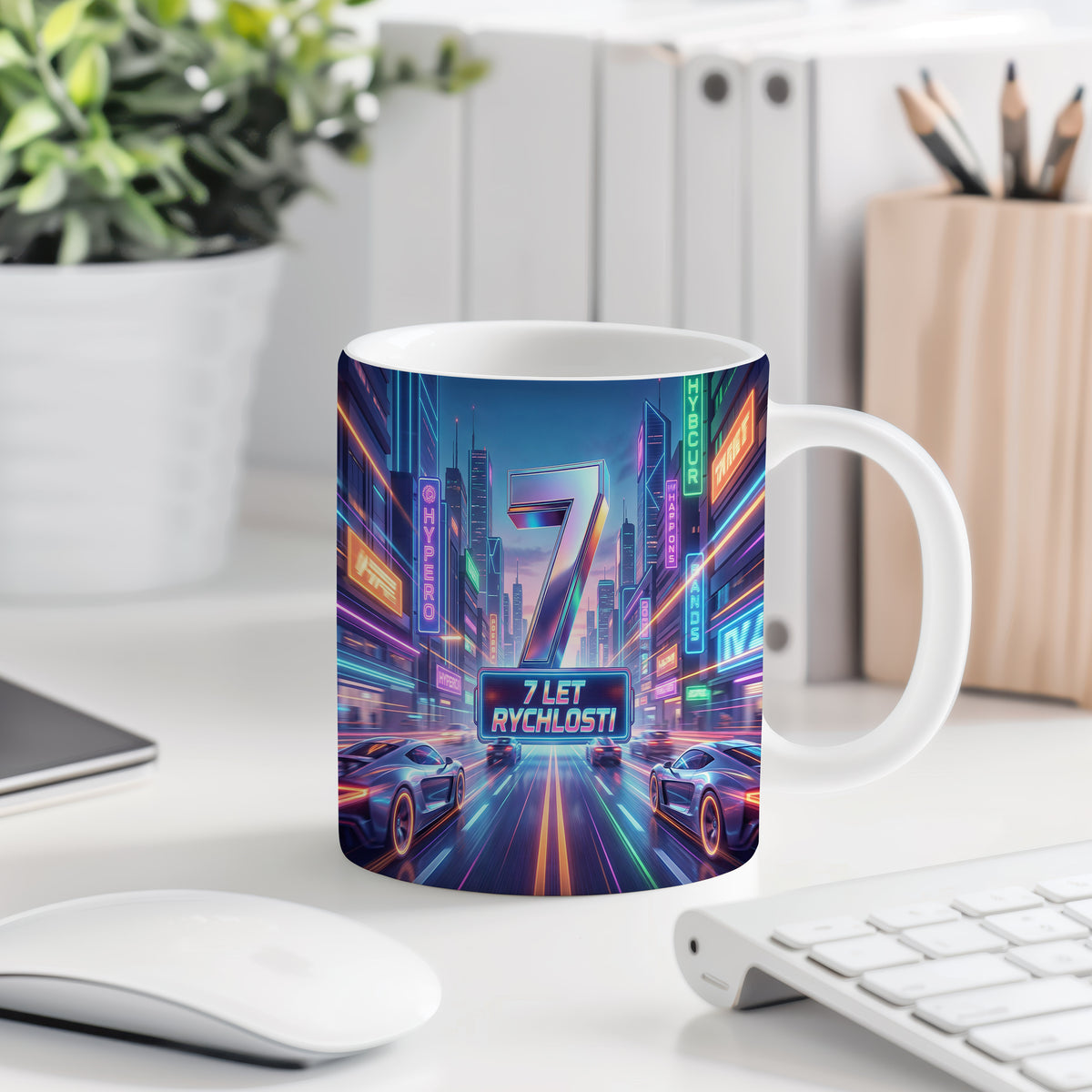 Narozeninový hrnek 7 let – 7 LET RYCHLOSTI