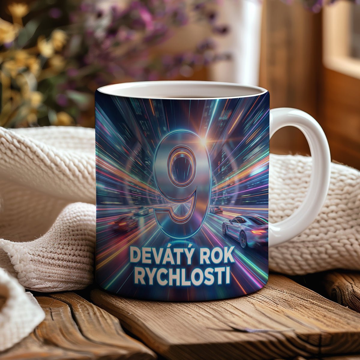 Narozeninový hrnek 9 let – DEVÁTÝ ROK RYCHLOSTI