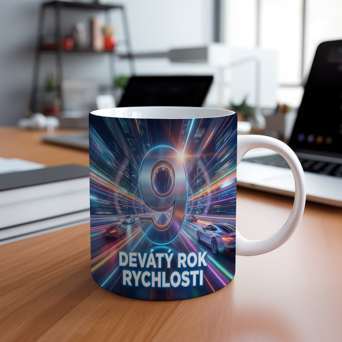 Narozeninový hrnek 9 let – DEVÁTÝ ROK RYCHLOSTI
