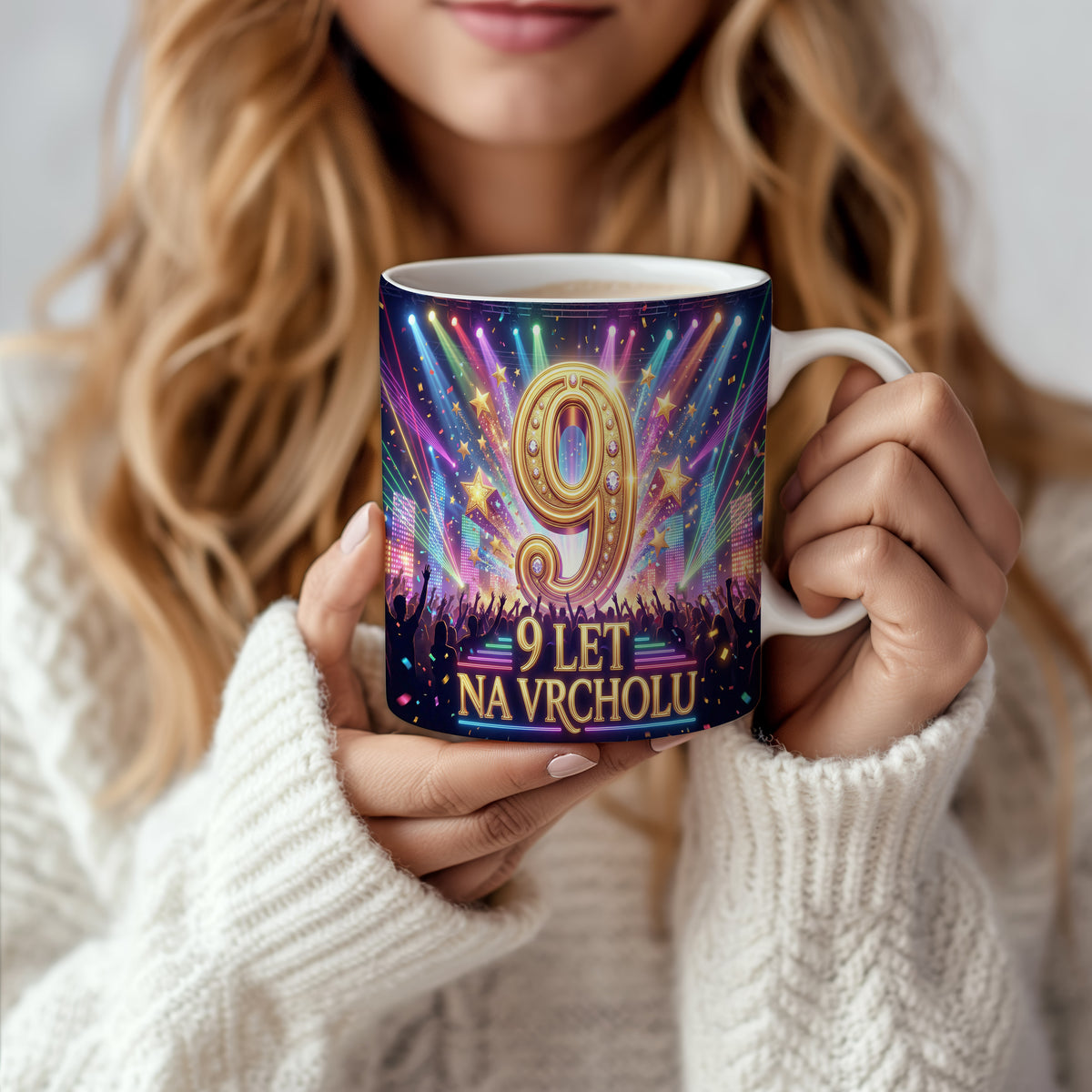 Narozeninový hrnek 9 let – 9 LET NA VRCHOLU
