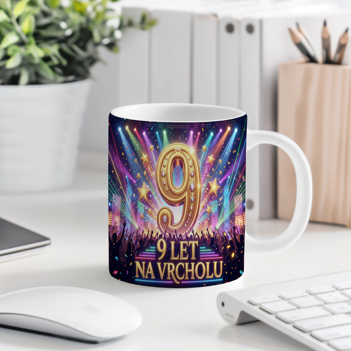 Narozeninový hrnek 9 let – 9 LET NA VRCHOLU