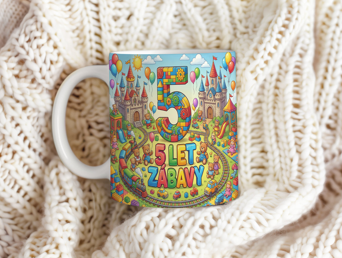 Narozeninový hrnek 5 let – 5 LET ZÁBAVY