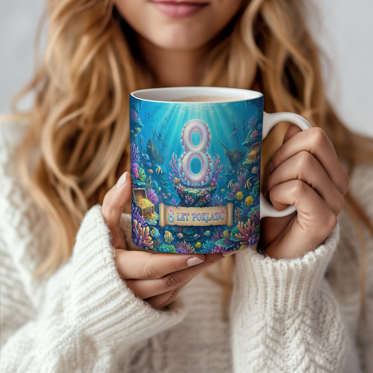 Narozeninový hrnek 8 let – 8 LET POKLADŮ