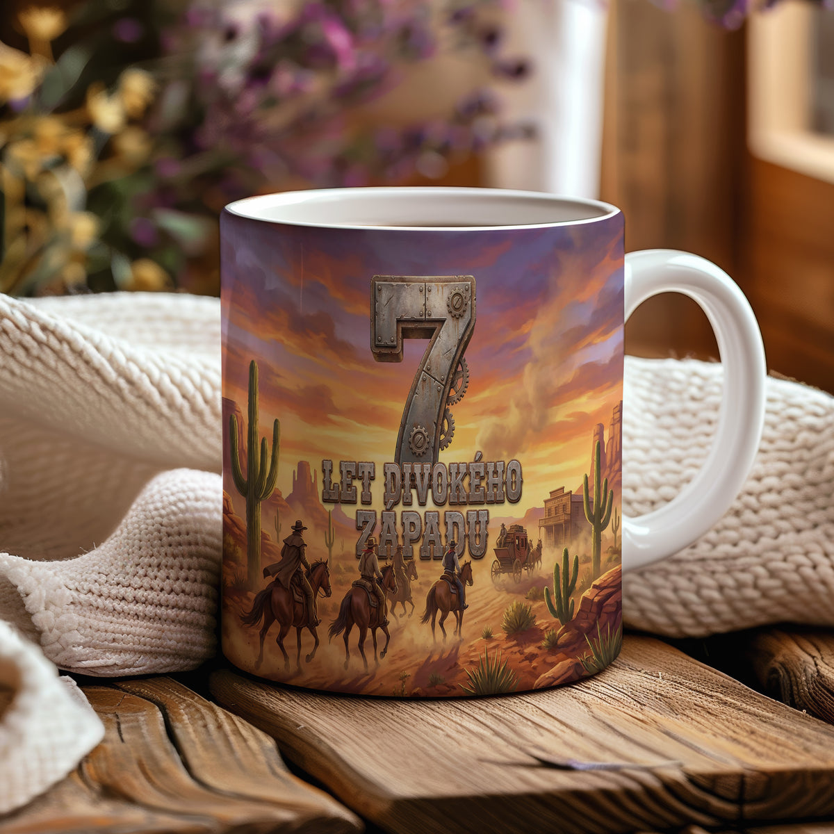 Narozeninový hrnek 7 let – LET DIVOKÉHO ZÁPADU