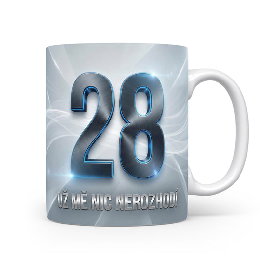 Narozeninový hrnek s věkem 28