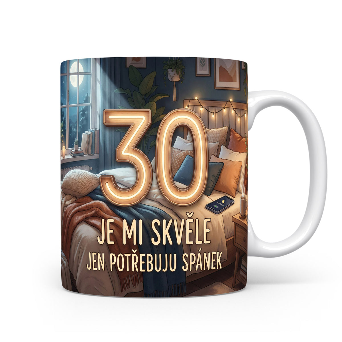 Hrnček s číslem 30 a hláškou
