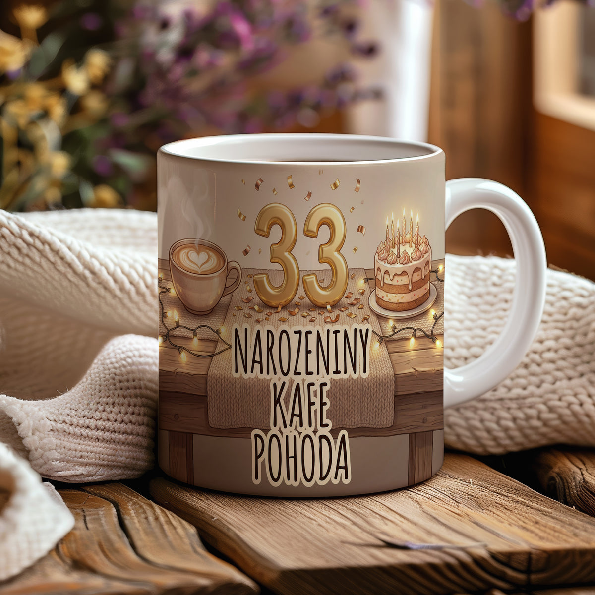Narozeninový hrnek 33 let – NAROZENINY KAFE POHODA