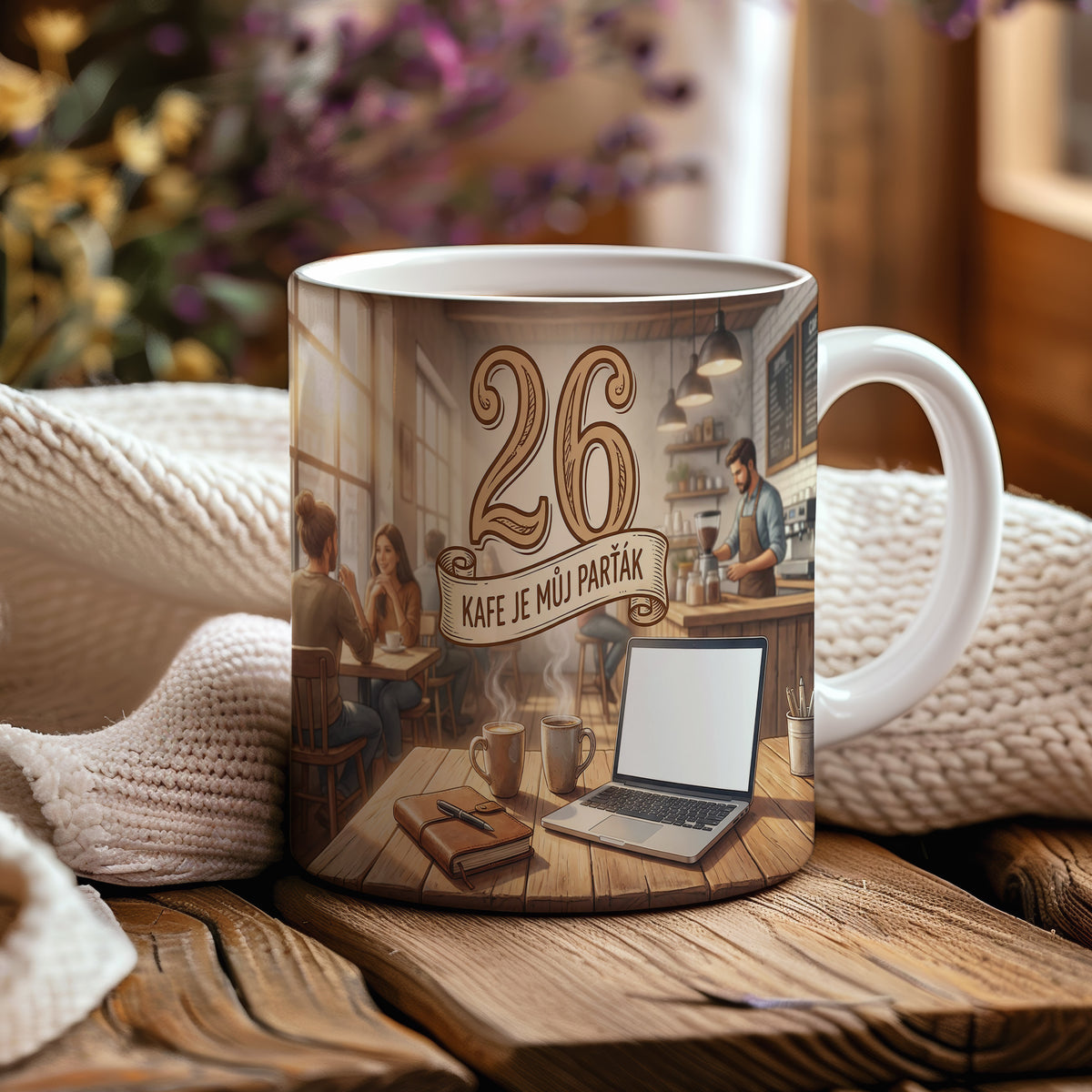 Narozeninový hrnek 26 let – KAFE JE MŮJ PARŤÁK
