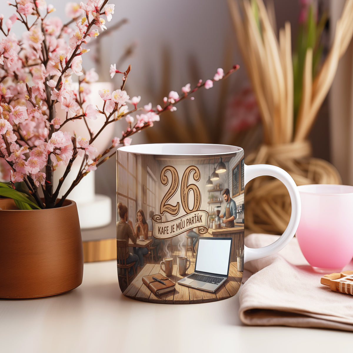 Narozeninový hrnek 26 let – KAFE JE MŮJ PARŤÁK