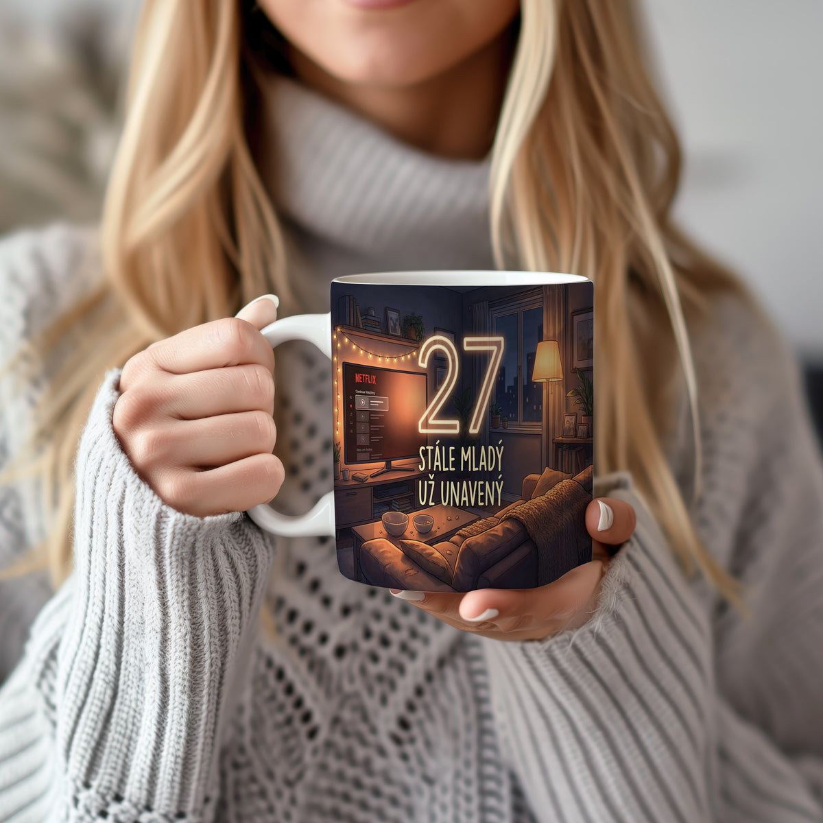 Narozeninový hrnek 27 let – STÁLE MLADÝ UŽ UNAVENÝ