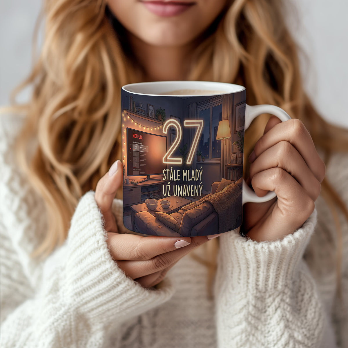 Narozeninový hrnek 27 let – STÁLE MLADÝ UŽ UNAVENÝ