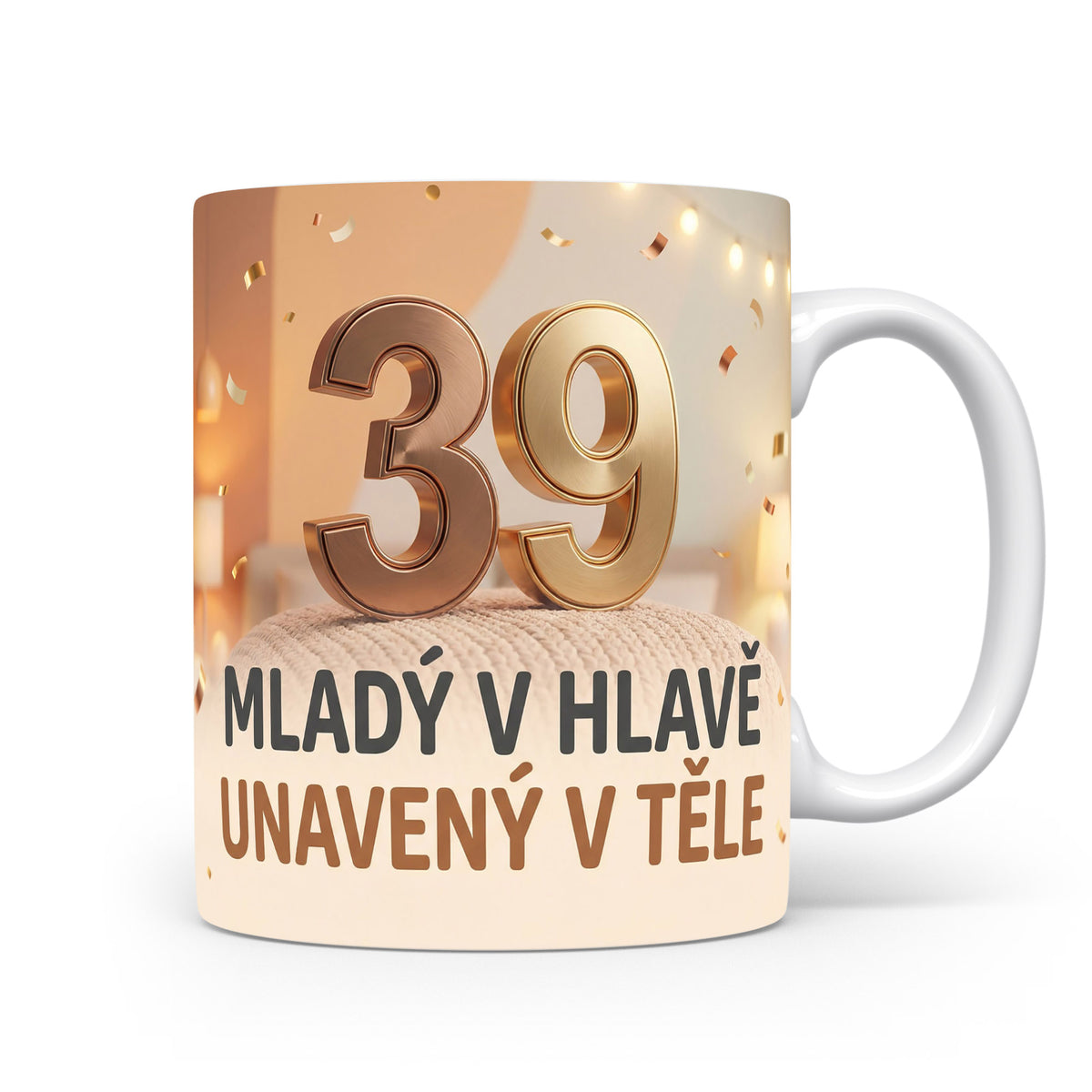 Hrnček s číslem 39 a sloganem