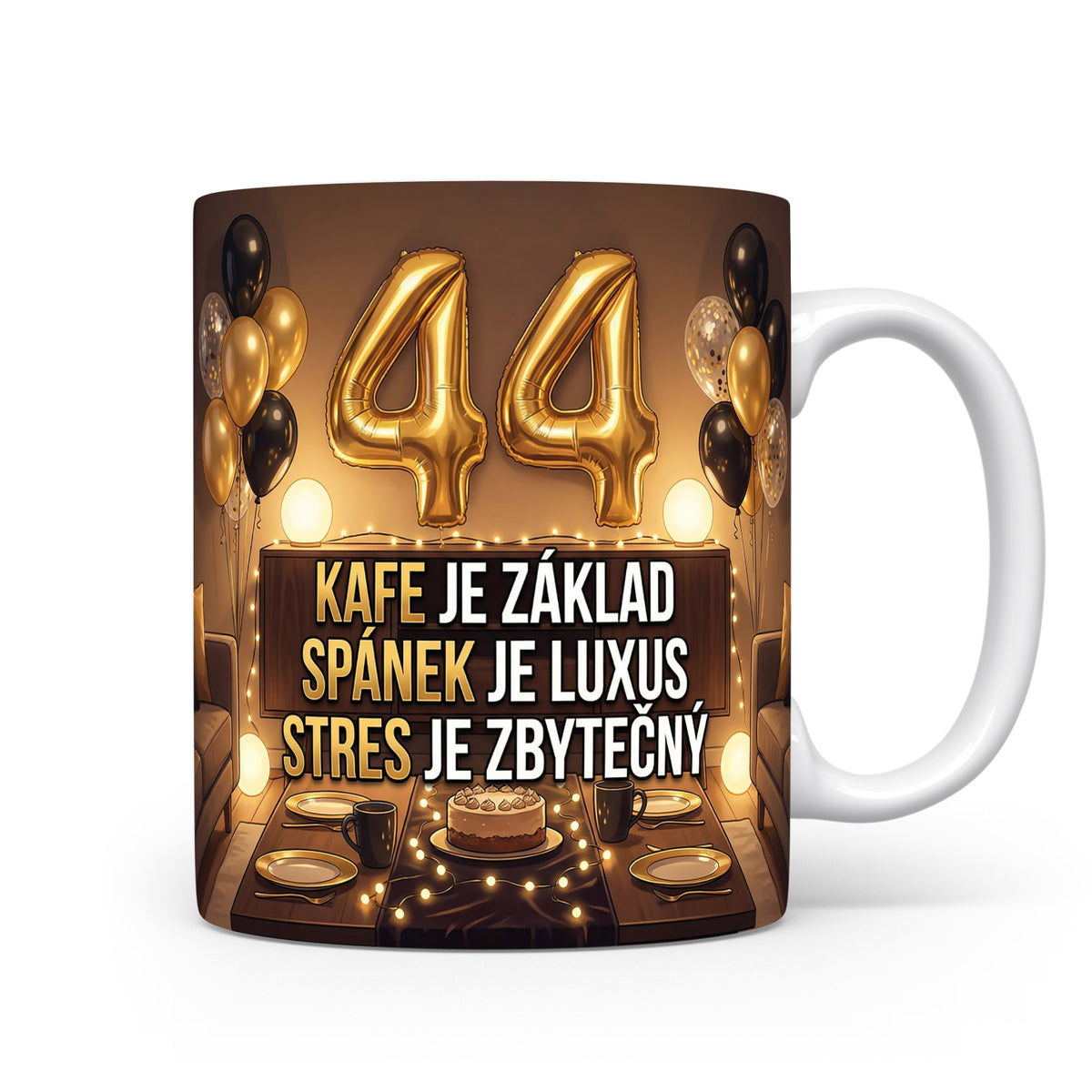 Narozeninový hrnek s věkem 44