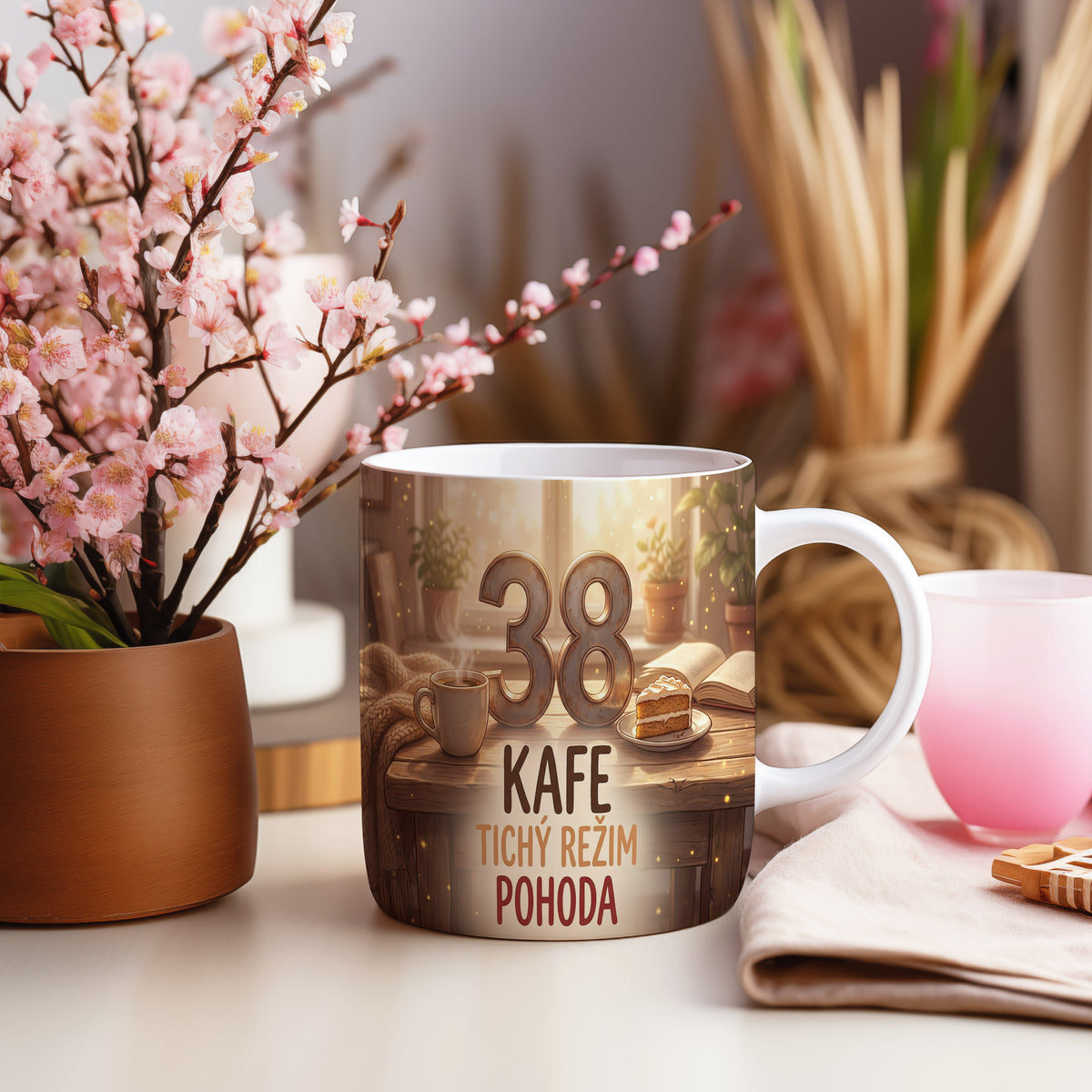 Narozeninový hrnek 38 let – KAFE TICHÝ REŽIM POHODA