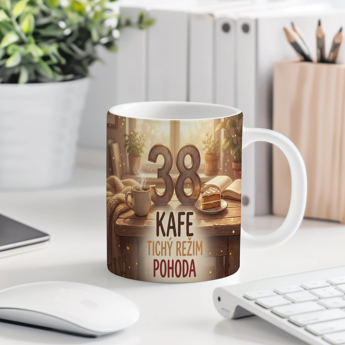 Narozeninový hrnek 38 let – KAFE TICHÝ REŽIM POHODA