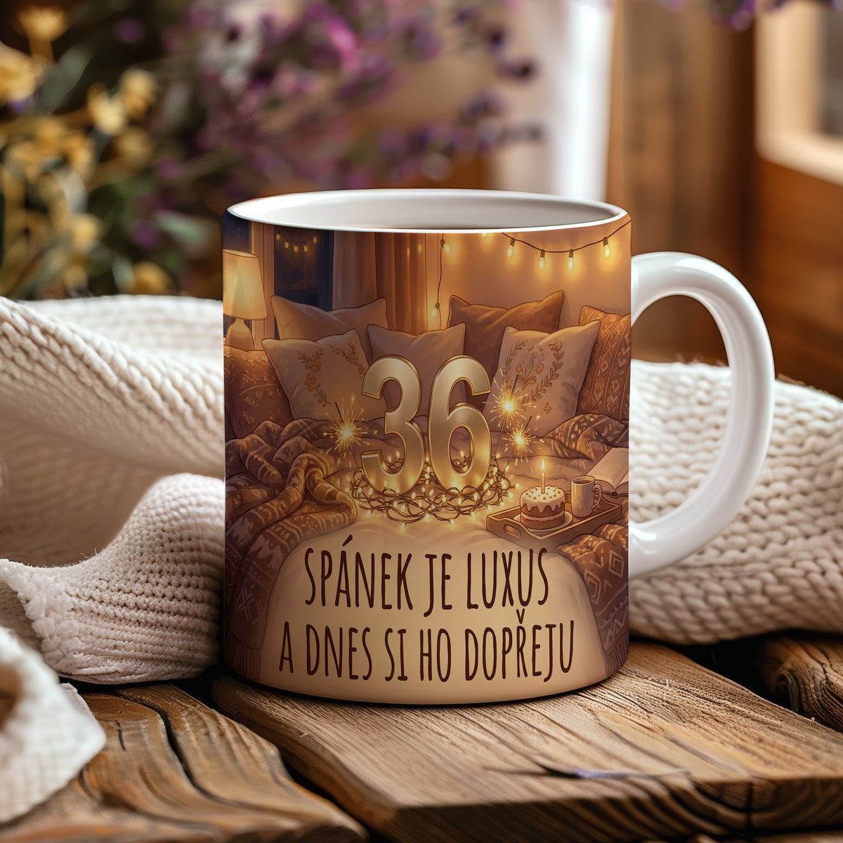 Narozeninový hrnek 36 let – SPÁNEK JE LUXUS A DNES SI HO DOPŘEJU