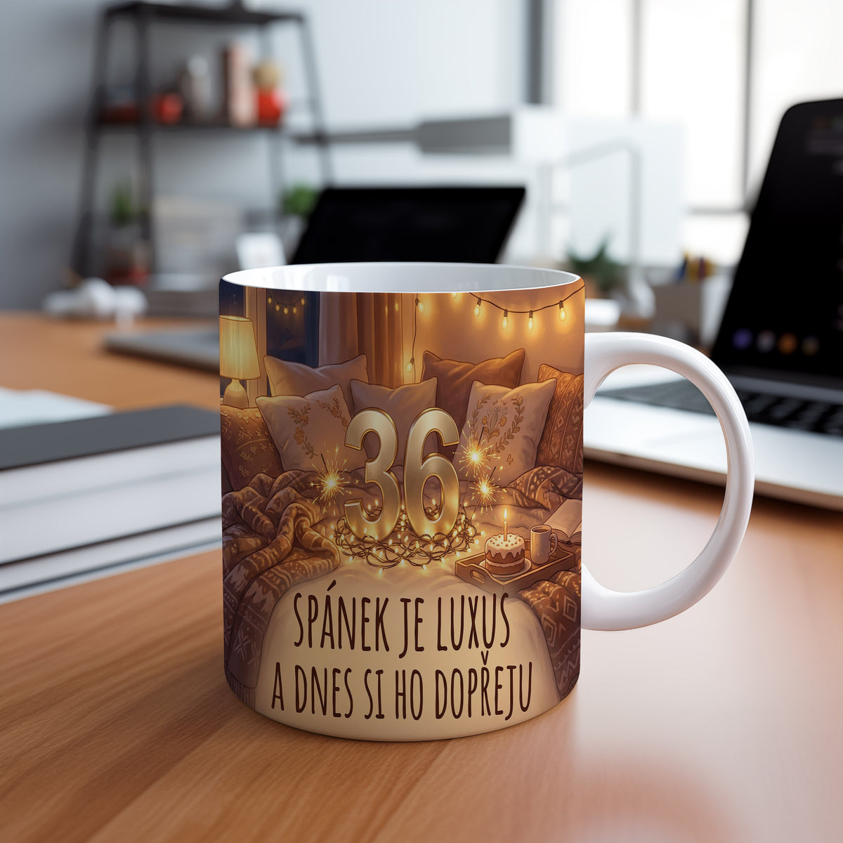 Narozeninový hrnek 36 let – SPÁNEK JE LUXUS A DNES SI HO DOPŘEJU