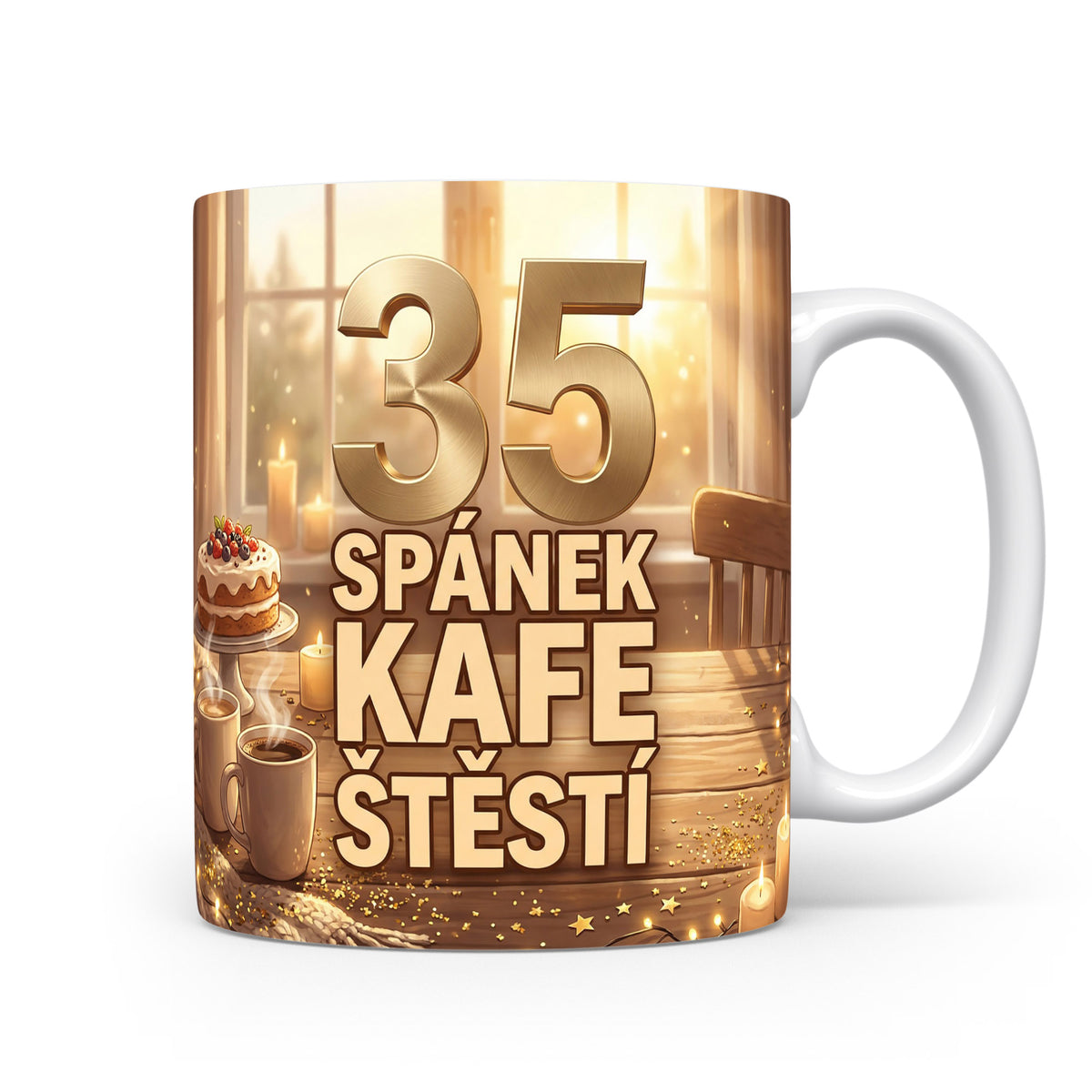 Hrnček s věkem 35 a sloganem.