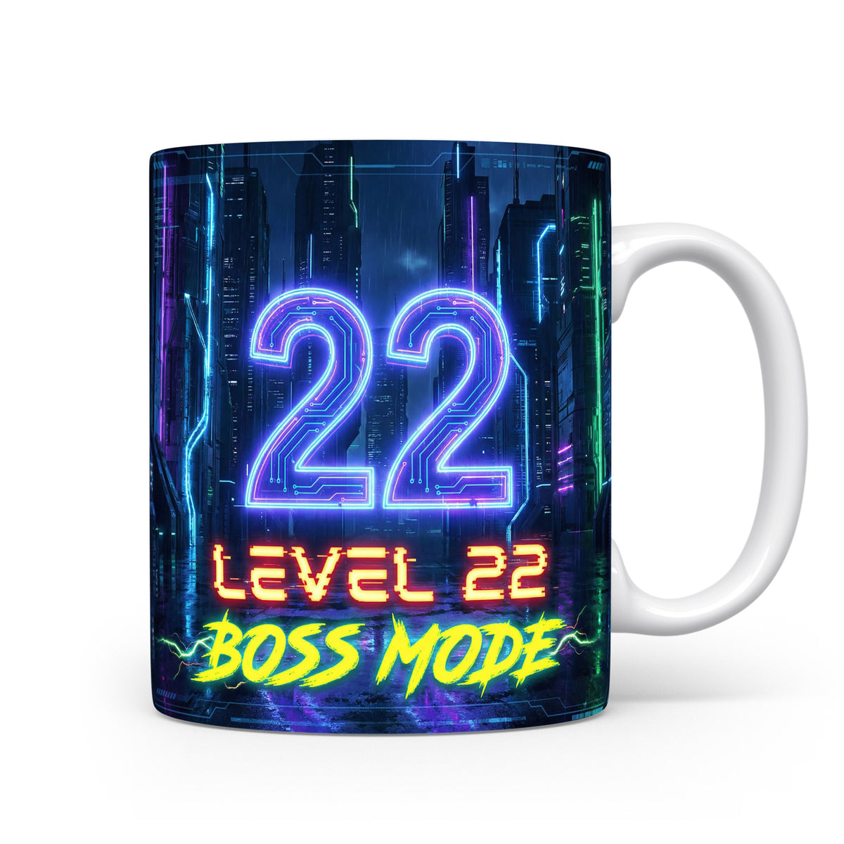 Hrnček s nápisem LEVEL 22 BOSS MODE
