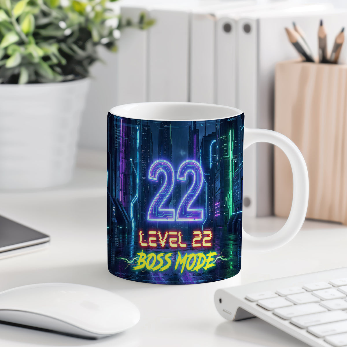 Narozeninový hrnek 22 let – LEVEL 22 BOSS MODE