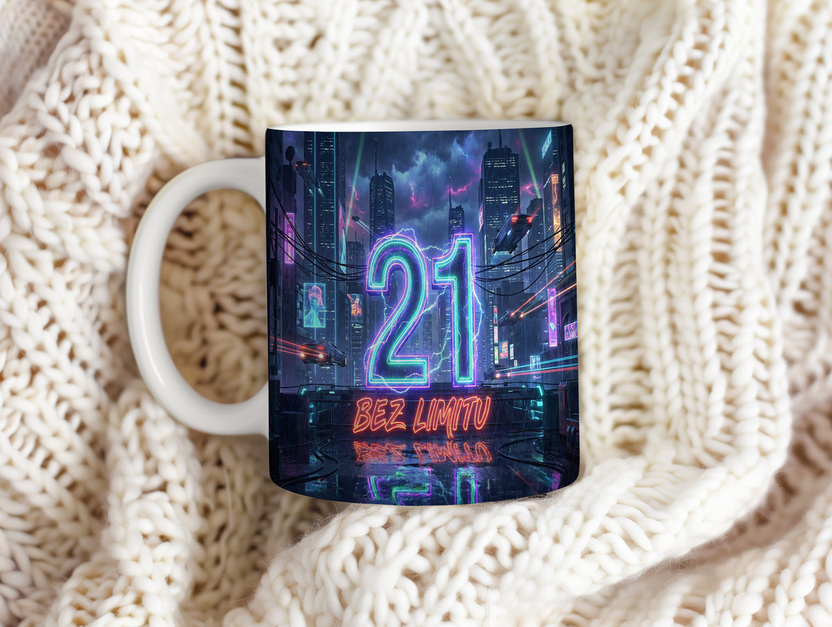 Narozeninový hrnek 21 let – BEZ LIMITU