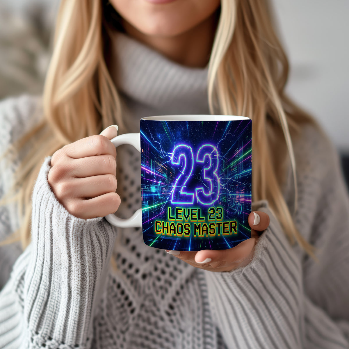 Narozeninový hrnek 23 let – LEVEL 23 CHAOS MASTER