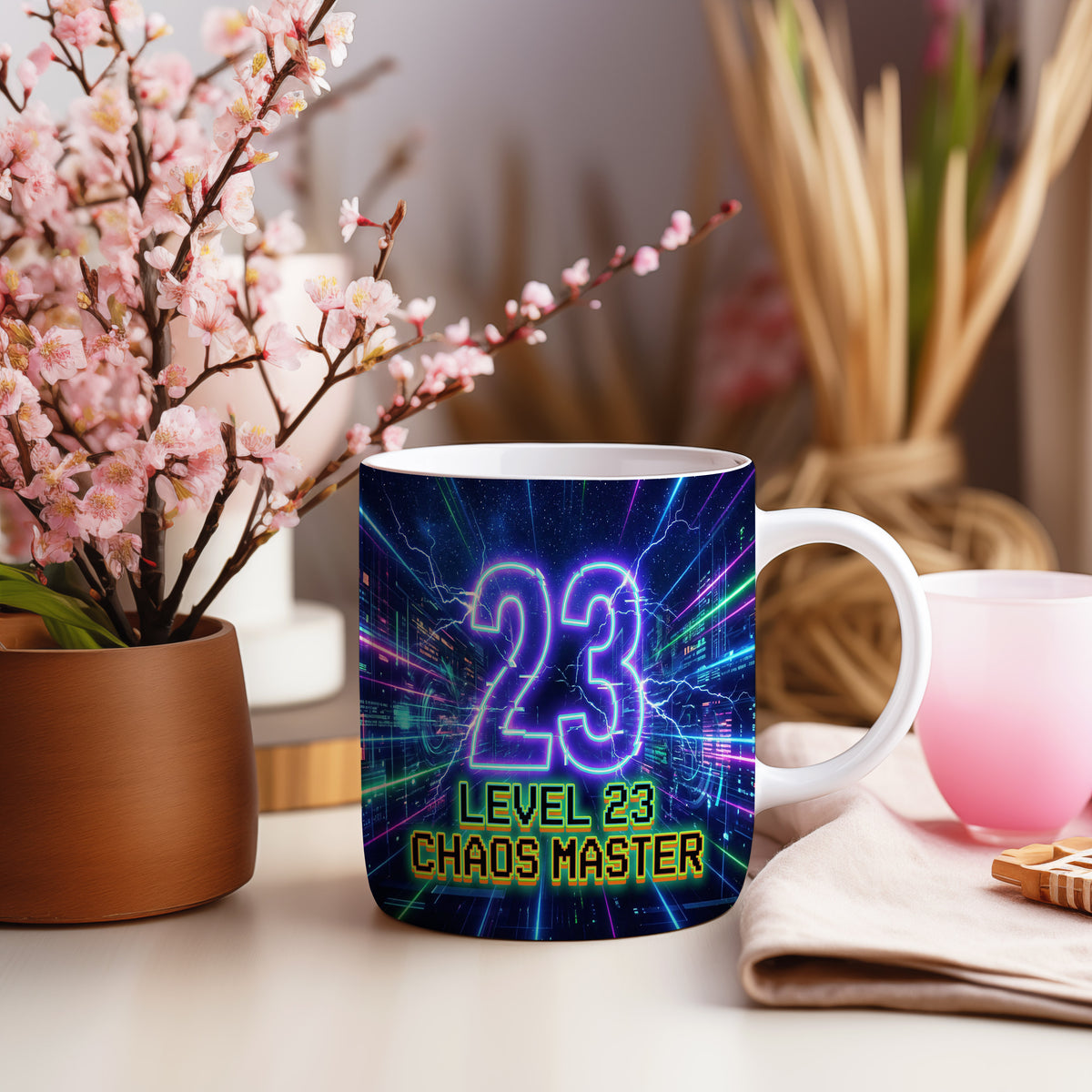 Narozeninový hrnek 23 let – LEVEL 23 CHAOS MASTER