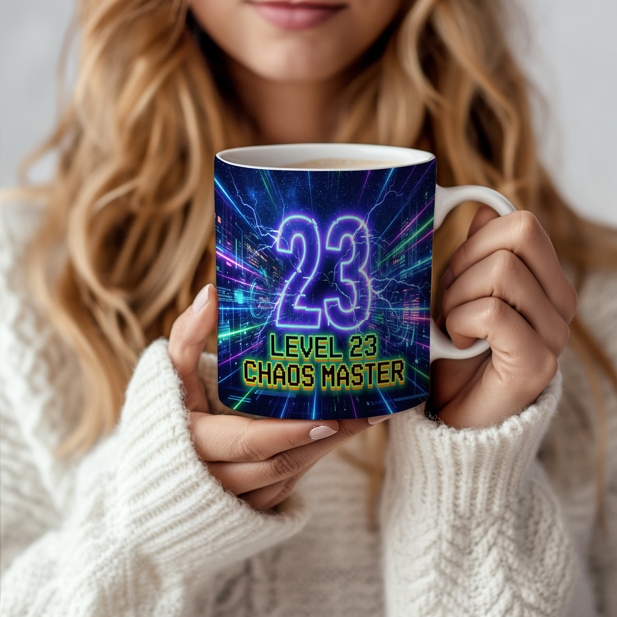 Narozeninový hrnek 23 let – LEVEL 23 CHAOS MASTER